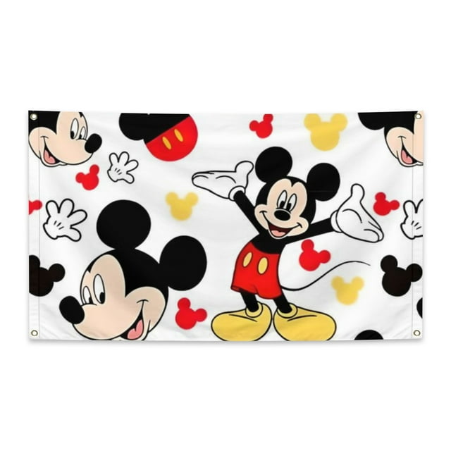 Mic×key Mouse Cartoon 3×4 ft Face Flag Vivid Color and Fade proof