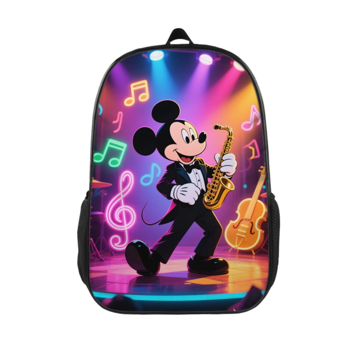 Mic×key Mouse Full Print Cartoon Casual Backpack Laptop Backpack ...