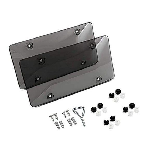 BLVD-LPF OBEY YOUR LUXURY Tinted Clear Smoked Unbreakable License Plate Shields - 2-Pack Novelty/License Plate Tint Smoke Flat Covers