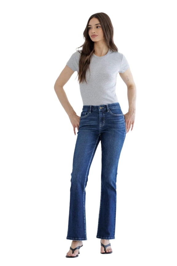 - Classic Mid-Rise Bootcut Jeans (32" Inseam) - MDP-B511