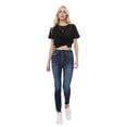 thumbnail image 1 of Mica Denim - Rivale High Rise Button Fly Ankle Skinny Jeans (28" Inseam) - MDP-S188DK, 1 of 8