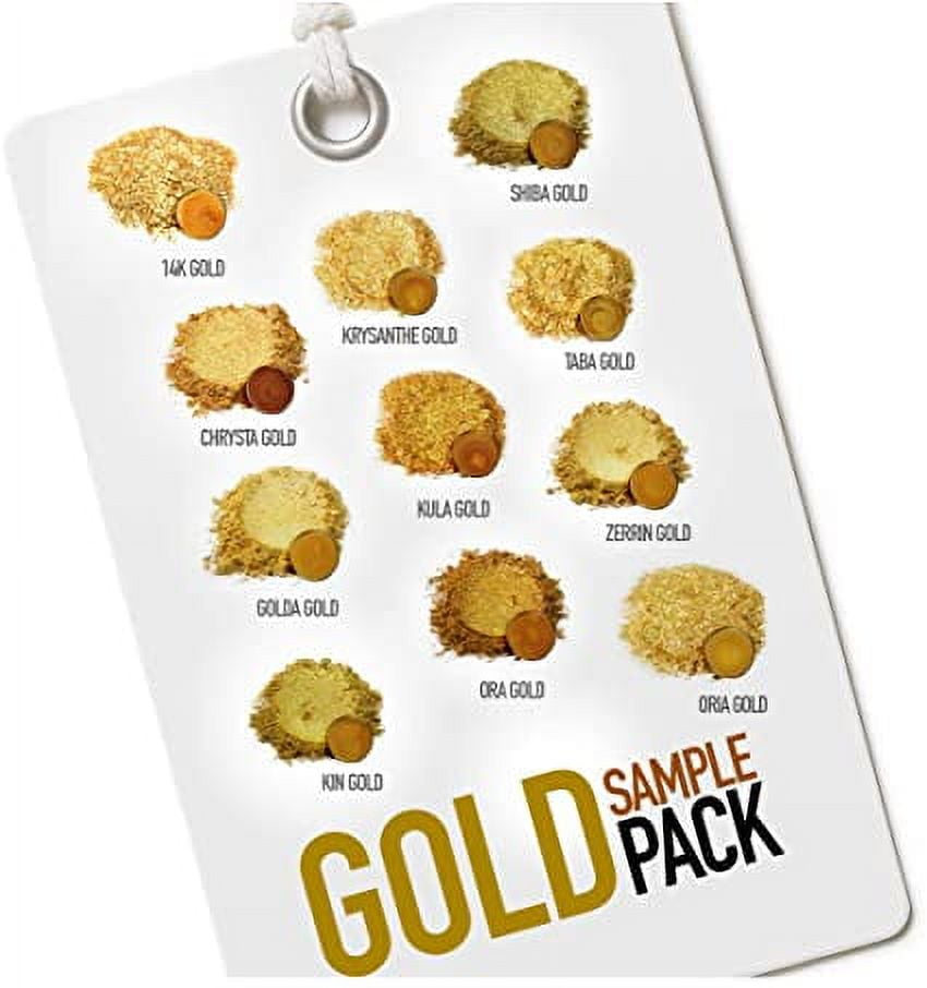 Mica Powder - Gold Pigment Powder 11-Pack Set - Colorant for Epoxy - Resin - Woodworking - Soap Molds - Candle Making - Slime - Bath Bombs - Nail Polish - Cosmetic Grade - Non-Toxic