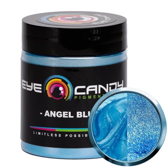 Mica Powder Pigment “Angel Blue” (25g) Multipurpose DIY Arts and Crafts Additive | Woodworking, Epoxy, Resin, Natural Bath Bombs, Paint, Soap, Nail Polish, Lip Balm (Angel Blue, 25G)