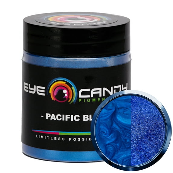 Mica Powder Pigment “Pacific Blue” (25g) Multipurpose DIY Arts and Crafts Additive | Woodworking, Epoxy, Resin, Natural Bath Bombs, Paint, Soap, Nail Polish, Lip Balm (Pacific Blue, 25G)