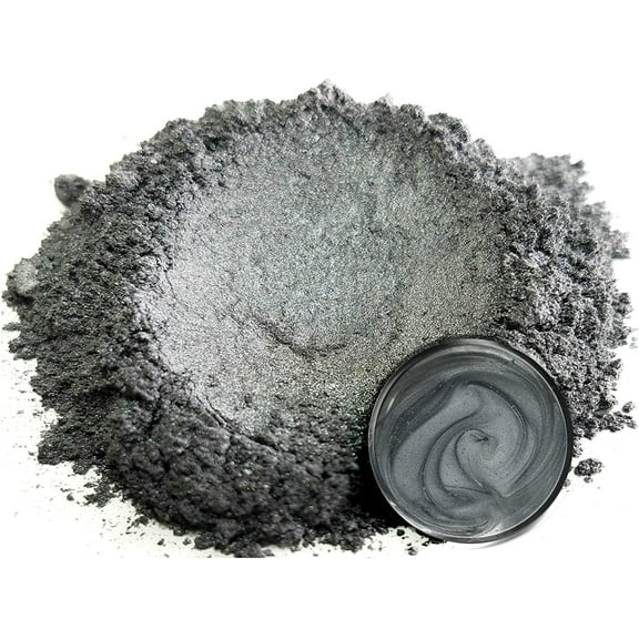 Mica Powder Pigment “Shadow Grey” (25g) Multipurpose DIY Arts and Crafts Additive | Woodworking, Epoxy, Resin, Natural Bath Bombs, Paint, Soap, Nail Polish, Lip Balm (Shadow Grey, 25G)