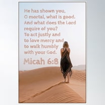 Micah 6:8 Poster Wall Art, Modern Wall Decor For Living Room Bedroom, 8x12 UNFRAMED