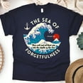 thumbnail image 1 of Micah 7:19 Scripture Shirt – Cast Your Sins Into the Sea T-Shirt with Ocean Art, Navy, Size 4XL, 1 of 6