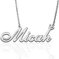 thumbnail image 1 of Micah Custom Name Necklace Customized Personalized Plated Name Necklace for Mother Daughter Friendship Women Valentine's Day Christmas Birthday New Year Silver, 1 of 7