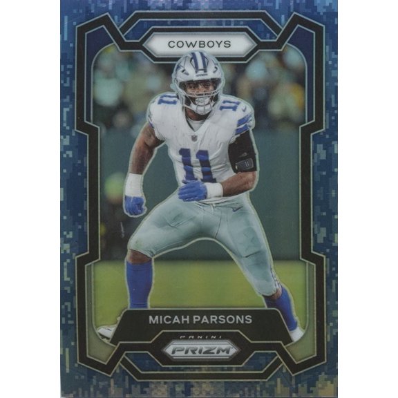 Micah Parsons 2023 Prizm Blue Camo Prizm SSP Dallas Cowboys 16/25 Dallas Cowboys NFL Football Trading Card