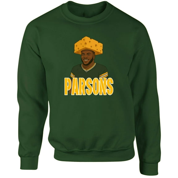 Micah Parsons Green Bay Cheesehead Crew Neck Sweatshirt