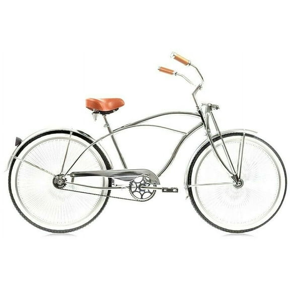 Micargi Cougar GTS, Chrome Men's 26 In. Beach Cruiser Bike
