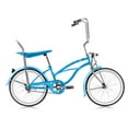 thumbnail image 1 of Micargi HERO 20" Beach Cruiser Coaster Brake Single Speed with Banana Seat Stainless Steel Spokes One Piece Crank Alloy Rims 36H Color: Baby Blue, 1 of 5
