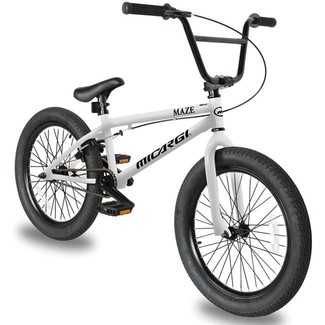 mon BMXバイク ホワイト 送料込み Micargi 20 in. Maze BMX Bicycle with Aluminum U-Brake, White