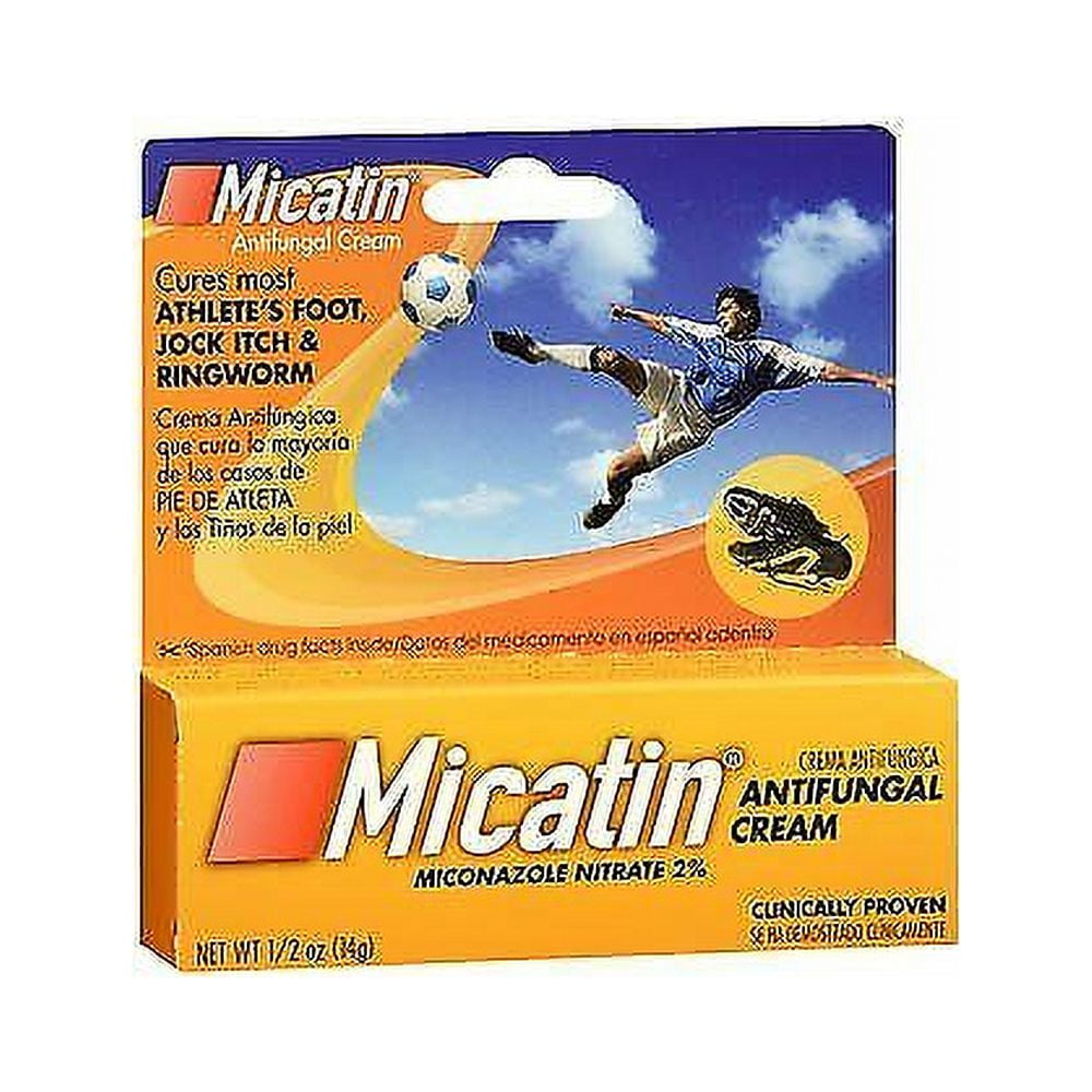 Micatin Athlete's Foot Jock Itch Ringworm Antifungal Cream, 0.5 oz, 4