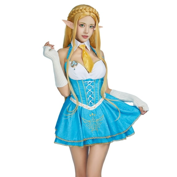 Miccostumes Princess Cosplay Dresses for Women Anime Cosplay Costume with Sleeves, S size