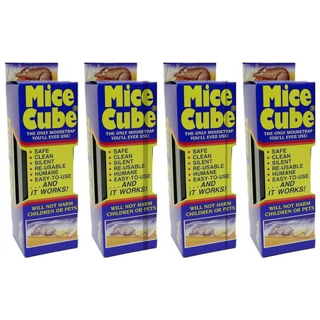 Mice Cube Reusable Humane Mouse Trap, 4 Pack