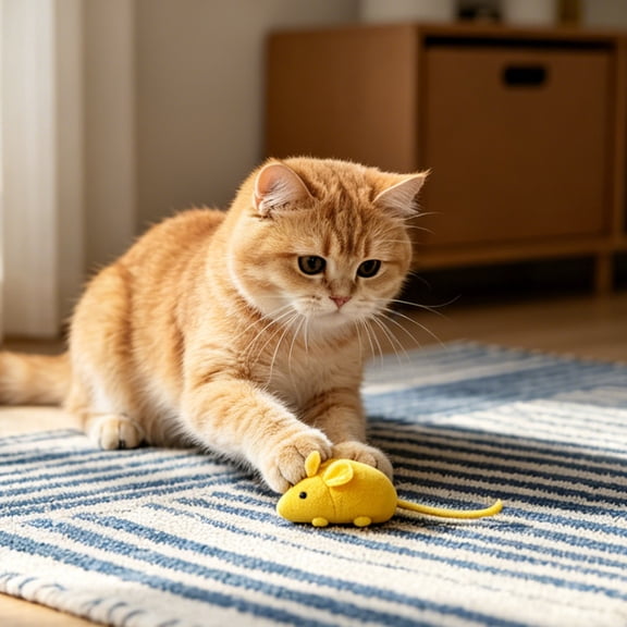 Mice Fruit Plush Toys Cat Interactive Toys for Family Play