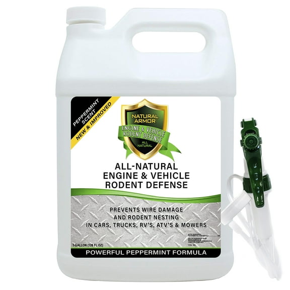 Mice/Mouse, Rat, Squirrel & Rodent Wire, Engine & Vehicle Protection Spray Prevents Chewing & Nesting for Cars, Trucks, RV's, ATV's. Great for Winter Protection. 128 OZ Gallon Ready to Use