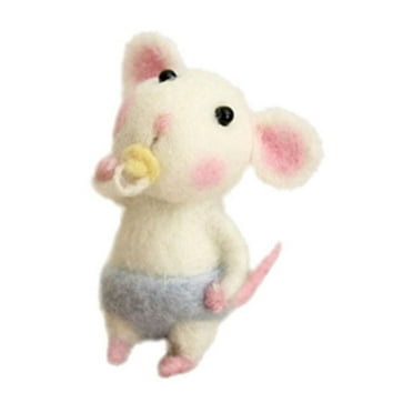 Mice Needle Felting Starter Kit, Needle Felting Kit Beginner Felting Kits for Beginners Adult, 2024 Felt Animal Kit, Unfinished Wool Felt Mouse Craft Kit for Beginner DIY Craft Z0W7