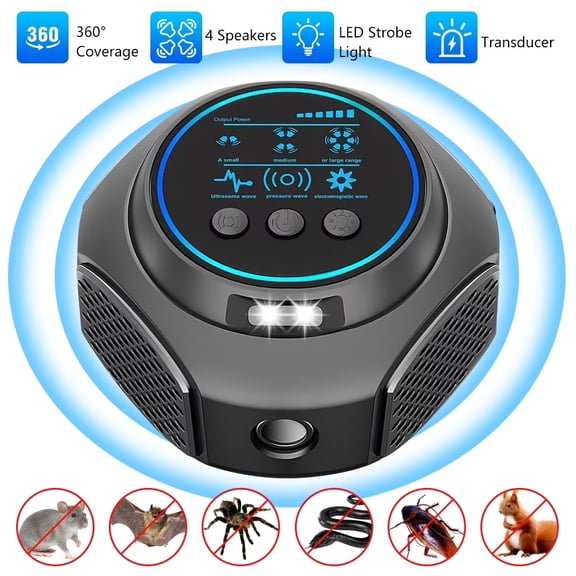 Mice Repellent Indoor Mouse Repellent Ultrasonic Plug-in Ultrasonic Pest Repeller Squirrel Deterrent Attic Bat Removal Garage RV Basement