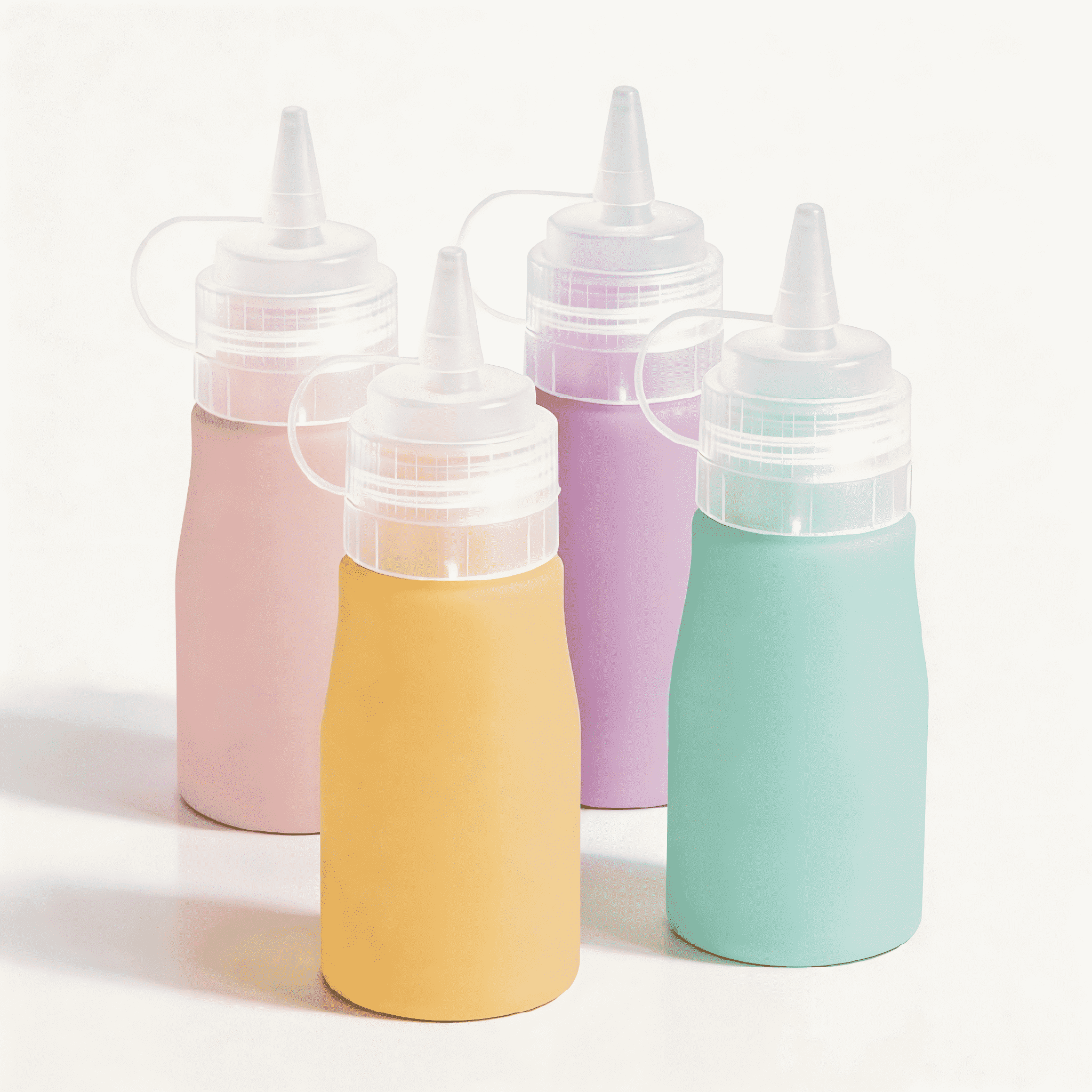 Micebay 12 oz Silicone Condiment Squeeze Bottles, Leak Proof, BPA Free ...
