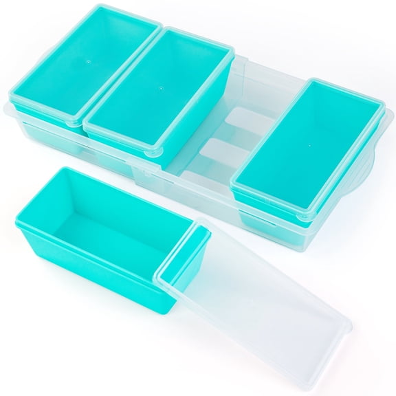 Micebay BPA-Free Silicone Freezer Molds with Retractable Base, Stackable Modular Organized, 2-Cup Portion Control Soup Cubes Freezer Tray with Lids for Meal Prep, Broth, Stews, Leftovers