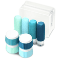 thumbnail image 1 of Micebay Travel Bottles 8 Pack, TSA Approved 3 oz Toiletries Containers, Leak Proof Silicone Squeezable Essentials Jars with Clear Bag, 1 of 17