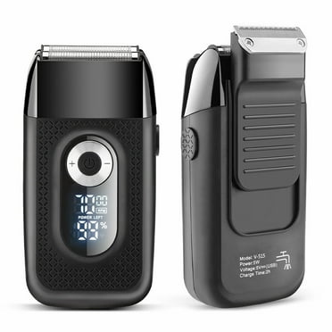 MichPong Cordless Beard Trimmer Floating Foil Shaver Rechargeable w/ Push-up Trimmer 3 Speeds