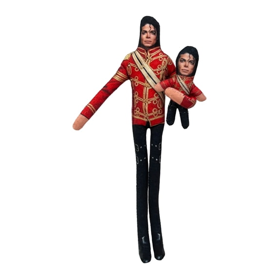 Michae Bendable Pop Star Plush Doll with Internal Wire Armature, Posable Stuffed Puppet for Desk Display, Collectible Music Gift for M-J Fans, 2 Pack