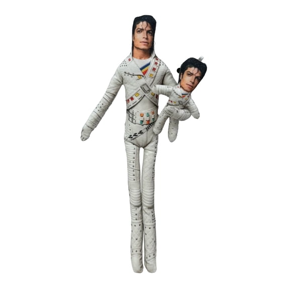 Michae Bendable Pop Star Plush Doll with Internal Wire Armature, Posable Stuffed Puppet for Desk Display, Collectible Music Gift for M-J Fans, 2 Pack
