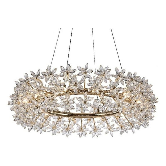 Michael Amini Bouquet Crystal Chandelier - Gold