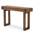 thumbnail image 1 of Michael Amini Brooklyn Walk Wood & Metal Console Table - Burnt Umber Brown, 1 of 10