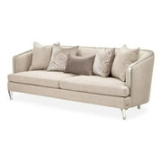 Michael Amini Camden Court Sofa - Natural Flax/Platinum