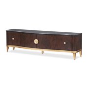 Michael Amini Camellia Field Media Cabinet in Warm Pecan