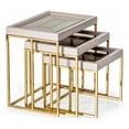 thumbnail image 1 of Michael Amini Carmela Nesting Tables - Set of 3 - Shimmering Ivory, 1 of 8