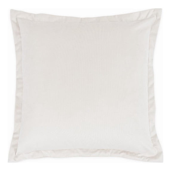 Michael Amini Conner 20" Velvet Throw Pillow - Cloud White in Set of 2
