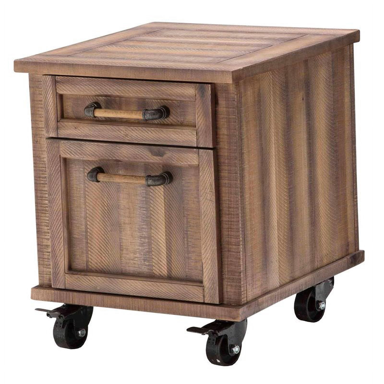 Michael Amini Crossings Wood & Metal File Cabinet in Reclaimed Barn ...