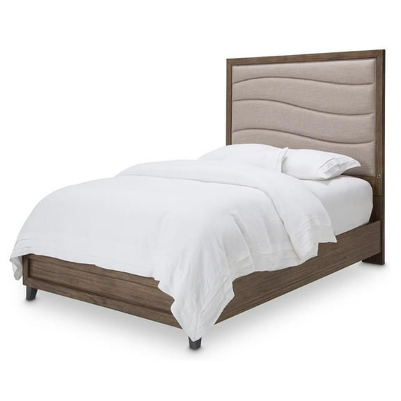 Michael Amini Del Mar Sound Eastern King Panel Bed - Boardwalk Brown