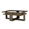 thumbnail image 1 of Michael Amini Del Mar Sound Wood & Glass Cocktail Table in Boardwalk Brown, 1 of 6