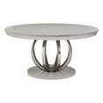 thumbnail image 1 of Michael Amini Eclipse Round Poplar & Steel Dining Table in Moonlight Gray, 1 of 12