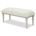 thumbnail image 1 of Michael Amini Glimmering Heights Contemporary Wood Bed Bench in Ivory, 1 of 1