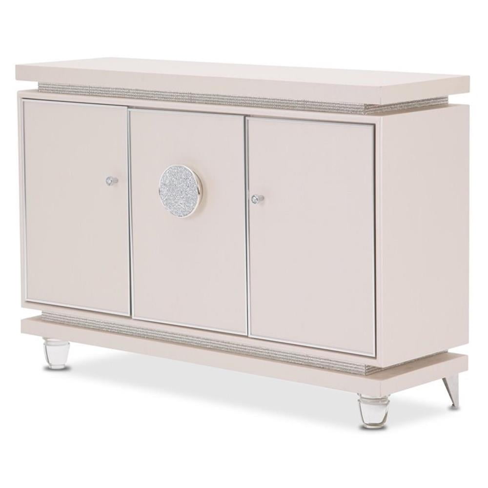 Elegant Cream 56'' Transitional Sideboard with Crystal Accents