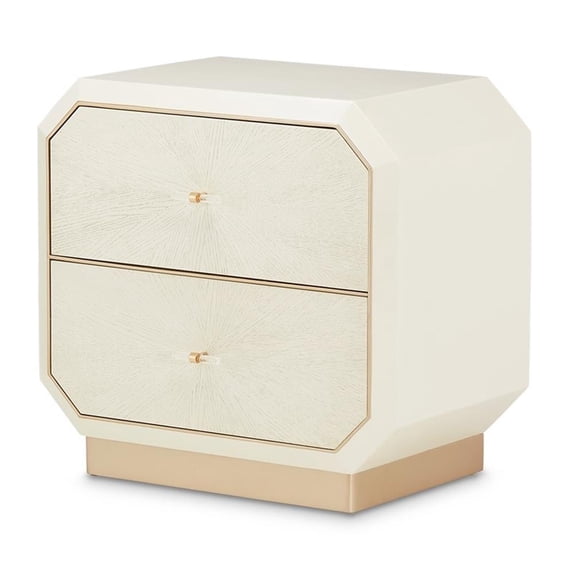 Michael Amini La Rachelle 2-Drawer Nightstand - Champagne Ivory