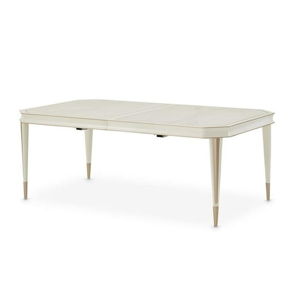 Michael Amini La Rachelle Rectangular Dining Table in Champagne