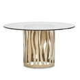 thumbnail image 1 of Michael Amini La Rachelle Round Dining Table with Glass Top - Chardonnay Gold, 1 of 9