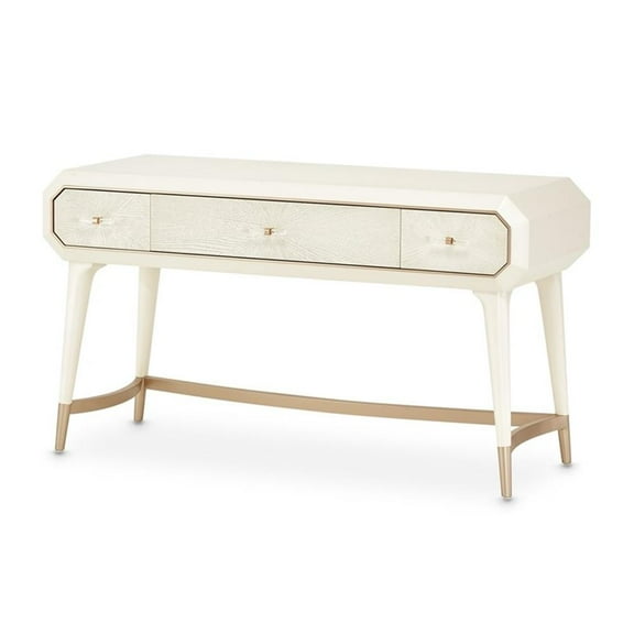 Michael Amini La Rachelle Vanity Desk - Champagne Ivory