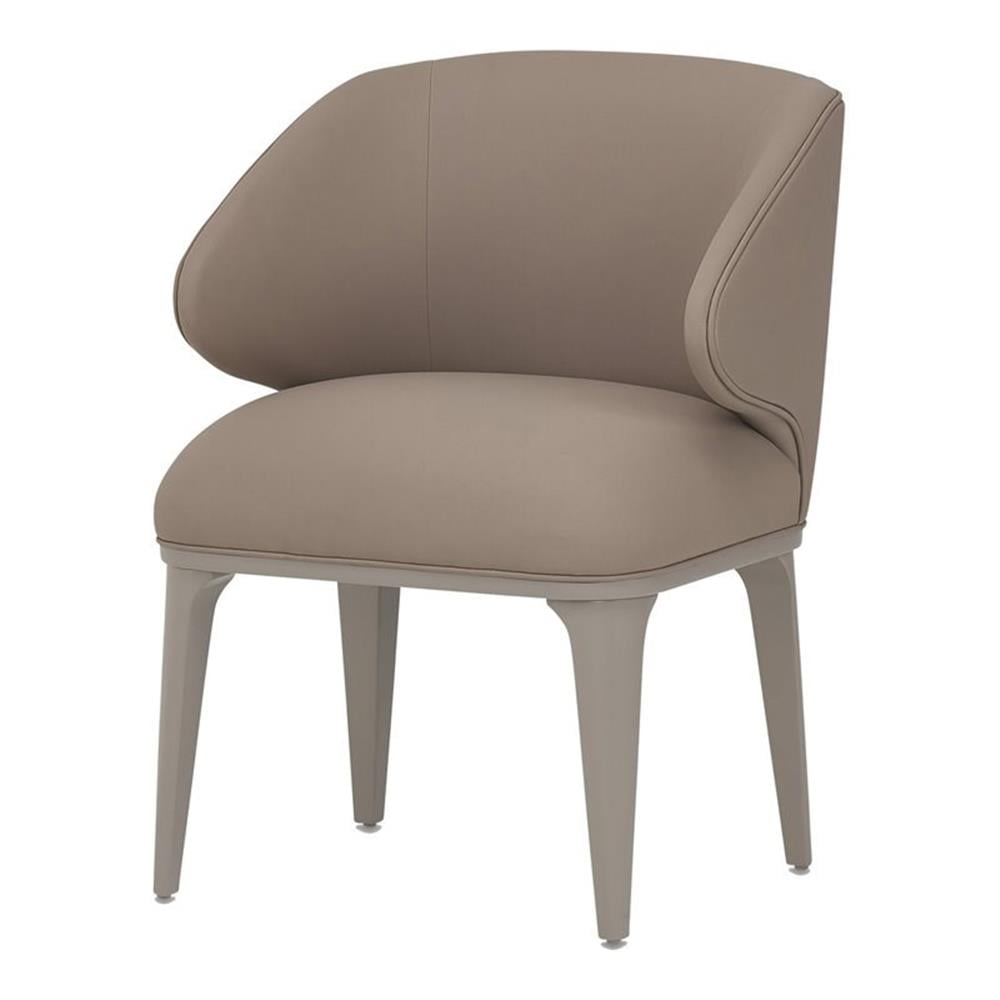 Elegant Icicle White Vanity Chair with Silver Mist Accents