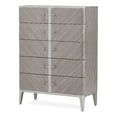 thumbnail image 1 of Michael Amini Lanterna Wood Highboy Chest in Silver Mist Finish, 1 of 16