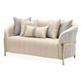 thumbnail image 1 of Michael Amini Lisbon Chenille Loveseat - Opal/Gold, 1 of 15