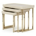 thumbnail image 1 of Michael Amini Lisbon Nesting Table - Set of 3 - Silken Matte Cream, 1 of 12